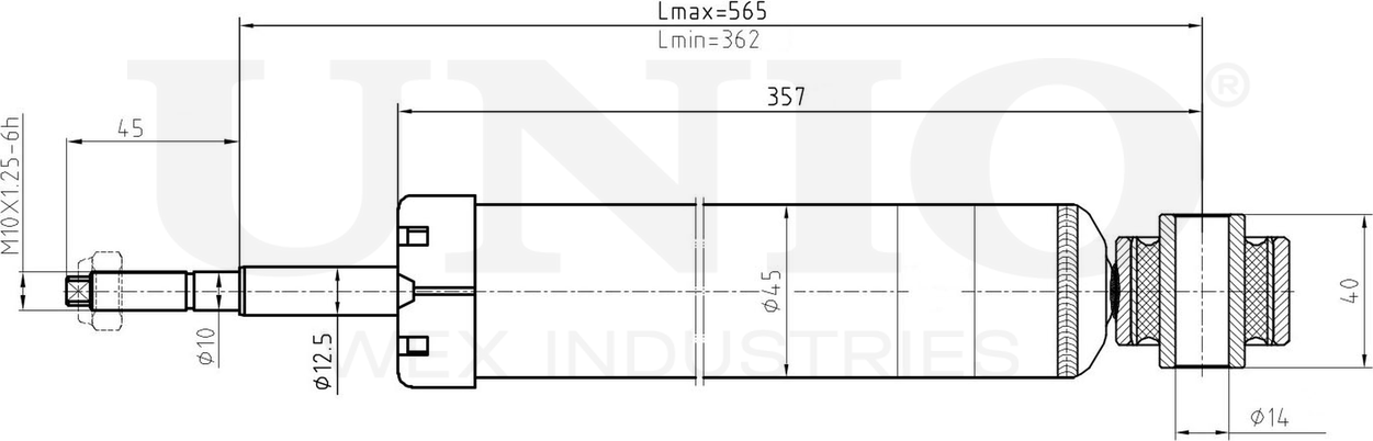 Амортизатор подвески (Unio). Артикул SAB-10495