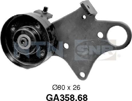 Натяжной ролик (натяжитель) приводного поликлинового ремня NTN / SNR для Citroen XM II 1994-2000. Артикул GA358.68