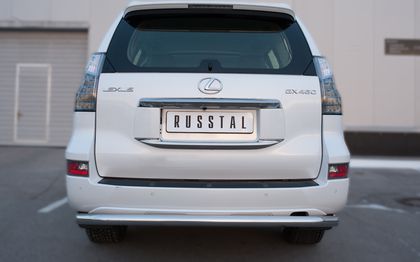 Защита RusStal заднего бампера d63 (секции) для Lexus GX 460 II 2014-2024. Артикул LGXZ-001848