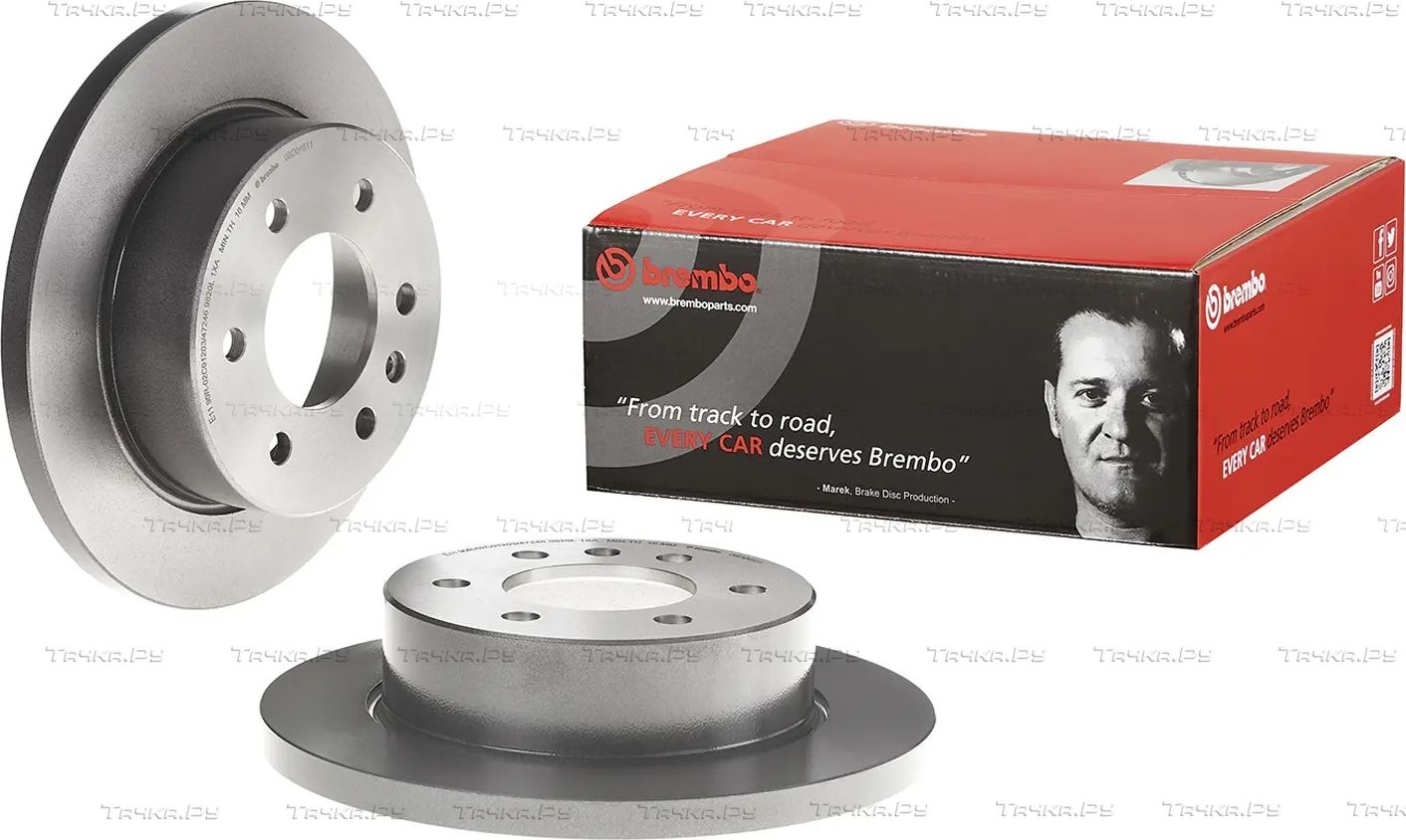 Тормозной диск Brembo PRIME LINE - UV Coated задний для Mercedes-Benz Sprinter 907, 910 2018-2026. Артикул 08.D045.11
