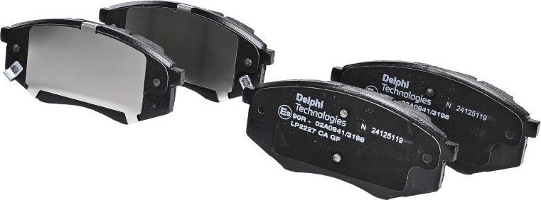 Тормозные колодки Delphi (Low-Metallic) передние для Kia Soul II 2014-2019. Артикул LP2227