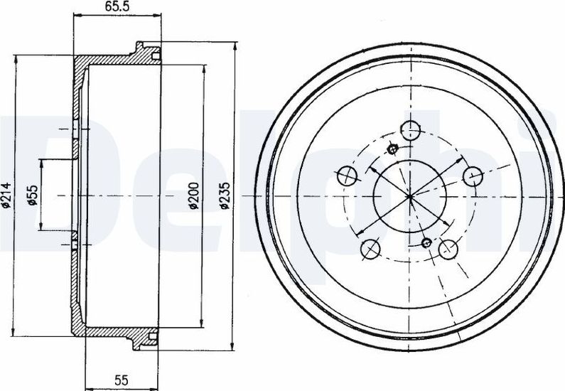 Тормозной барабан Delphi. Артикул BF341