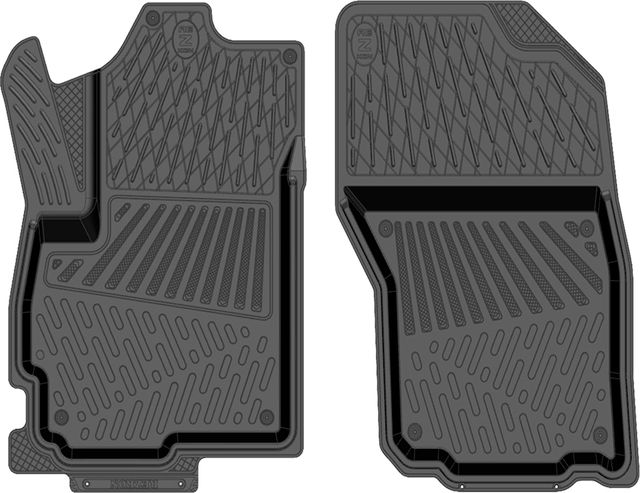 Коврики Rezkon резиновые передние для салона Mitsubishi Lancer 10 2007-2015. Артикул 1524010200