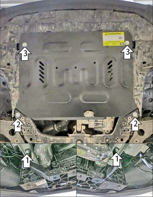 Защита Мотодор для картера и КПП Livan S6 Pro 2023-2026. Артикул 74702