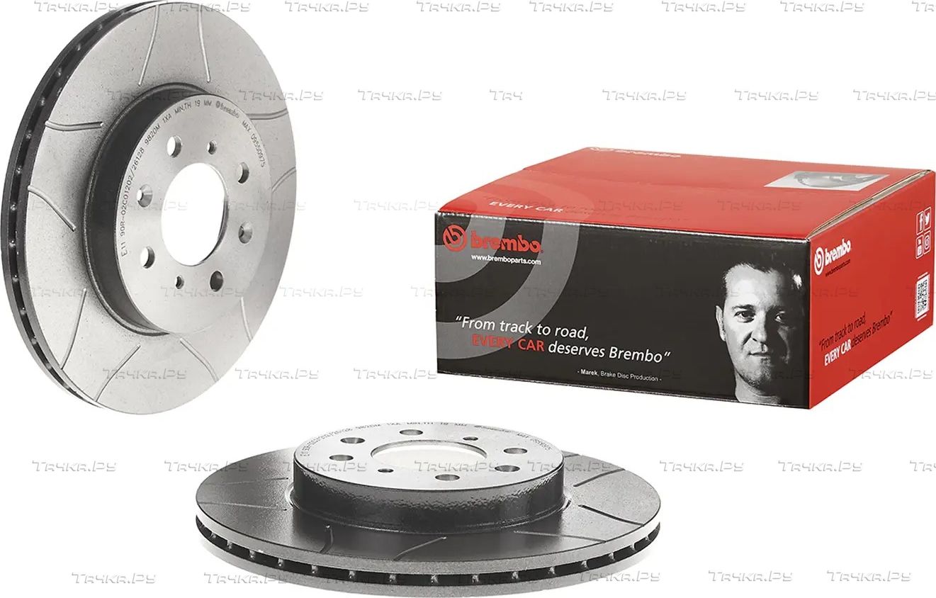 Тормозной диск Brembo XTRA LINE - Max передний для Rover 200 III (R3) 1995-2000. Артикул 09.5509.75