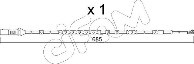Датчик износа тормозных колодок  Metelli задний для BMW i3 I (I01) 2013-2026. Артикул SU.370