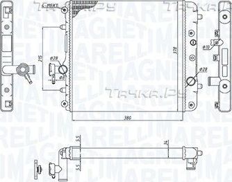 Радиатор охлаждения двигателя Magneti Marelli. Артикул 350213193100
