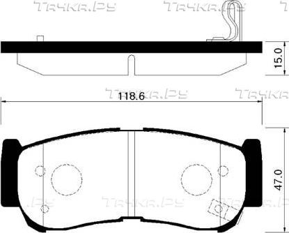 Тормозные колодки HSB задние для Hyundai H-1 I 2002-2007. Артикул HP0032
