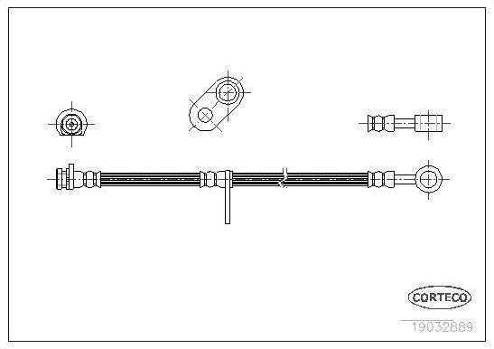 Тормозной шланг Corteco передний левый для Honda Accord VI 1998-2003. Артикул 19032889