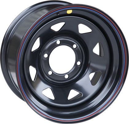 Колёсный диск OFF-ROAD Wheels усиленный стальной черный 6x139,7 8xR16 d110 ET-10 (треуг. мелк.) для УАЗ Профи 2017-2024. Артикул 1680-63910BL-10A17