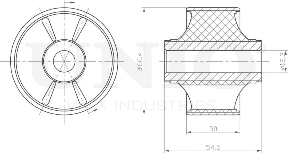 Сайлентблок рычага подвески (Unio). Артикул RMP-20517