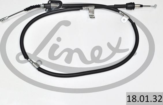 Трос ручника (тросик ручного тормоза) Linex. Артикул 18.01.32