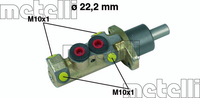 Тормозной цилиндр главный Metelli (Чугун). Артикул 05-0228