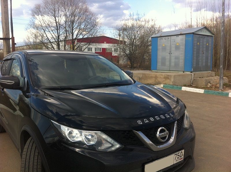 Дефлектор VT52 для капота Nissan Qashqai II J11 2014-2026. Артикул NS49VT