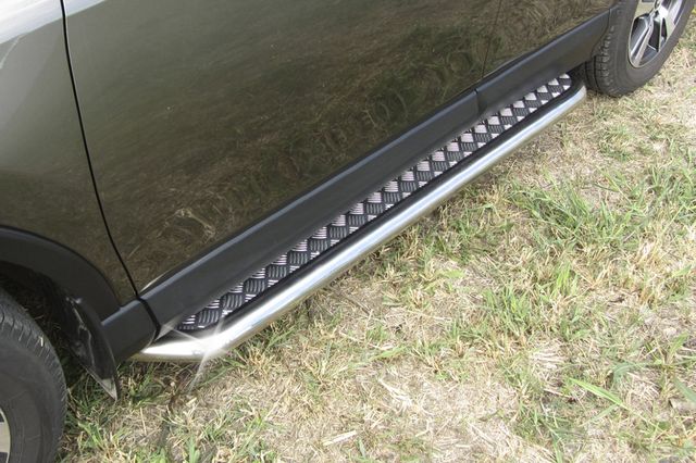 Пороги Slitkoff d57 с листом усиленные для Toyota RAV4 IV рестайлинг 2015-2019. Артикул TR415-004