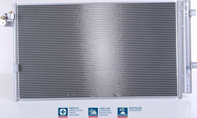 Радиатор кондиционера (конденсатор) Nissens (алюминий). Артикул 940748