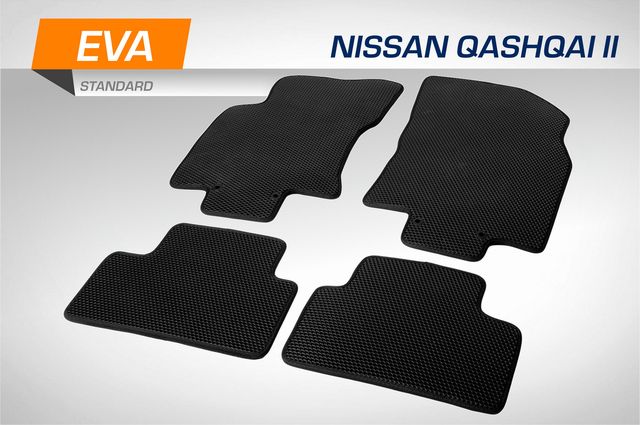 Коврики AutoFlex EVA (ЭВА, ЕВА) Standart для салона Nissan Qashqai II поколение (Российская сборка) 2015-2019 2019-2026. Артикул 6410301