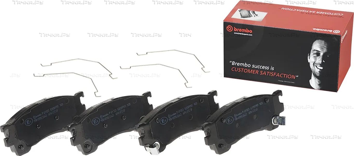 Тормозные колодки Brembo PRIME LINE передние для Mazda 626 IV (GE) 1991-1997. Артикул P 49 023