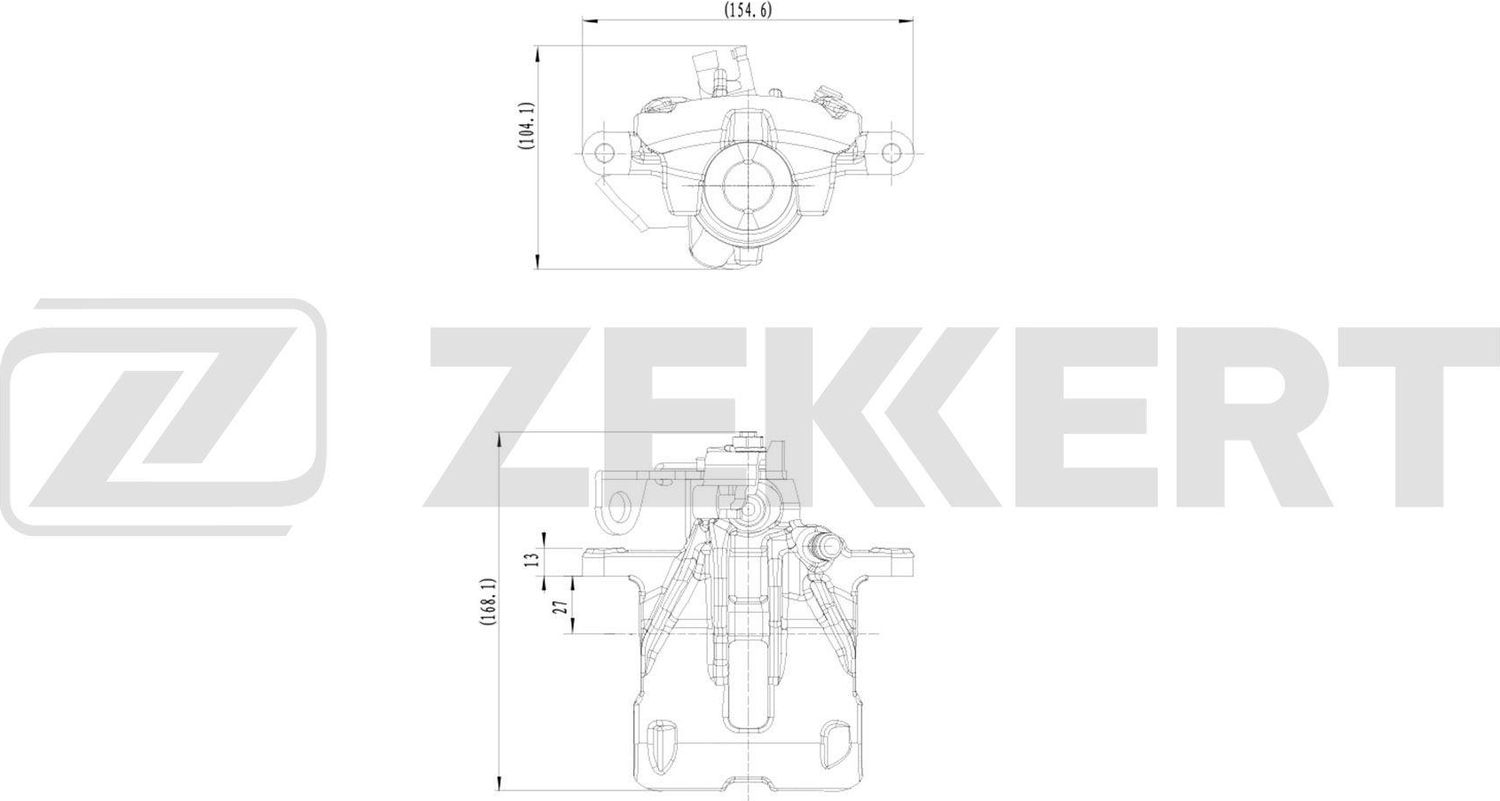 Тормозной суппорт Zekkert (Чугун) задний правый для Nissan Primastar I 2001-2014. Артикул BS-8343
