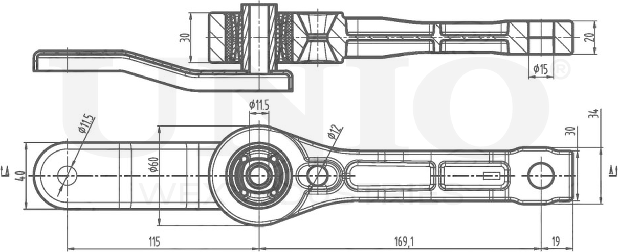 Опора двигателя (Unio). Артикул RMP-15100
