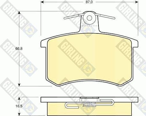 Тормозные колодки Girling. Артикул 6108141