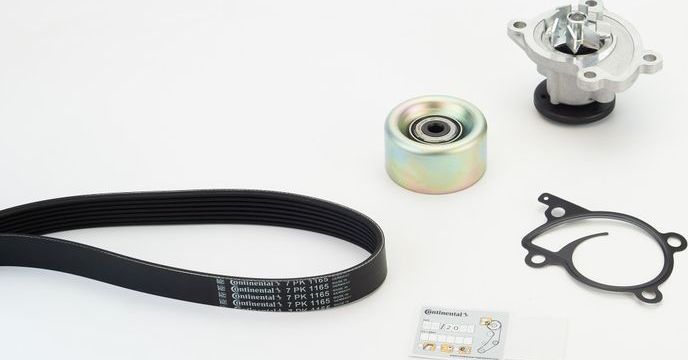 Комплект поликлинового ремня (с водяным насосом) NISSAN  NOTE ContiTech. Артикул 7PK1165WP1