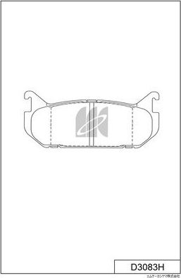 Тормозные колодки MK Kashiyama задние для Mazda MX-5 I (NA) 1990-1998. Артикул D3083H