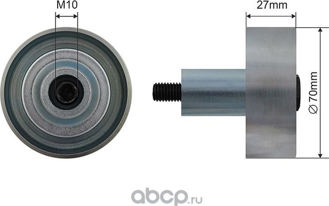 Натяжной ролик (натяжитель) приводного поликлинового ремня NTY (Металл). Артикул RNK-HD-027