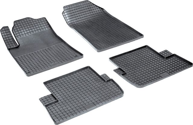 Коврики резиновые Seintex с узором сетка для салона Peugeot 407 2004-2010. Артикул 00516