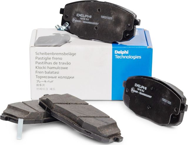 Тормозные колодки Delphi (Low-Metallic) передние для Kia Ceed I 2006-2012. Артикул LP1819