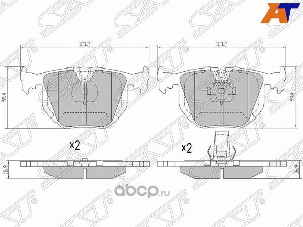Колодки тормозные RR BMW X5 53 (SAT). Артикул ST34216761248