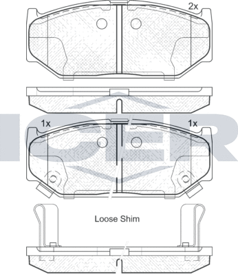 Тормозные колодки Icer. Артикул 182045