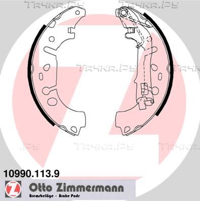 Тормозные колодки Zimmermann задние для Opel Adam I 2012-2019. Артикул 10990.113.9