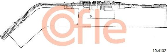 Трос ручника (тросик ручного тормоза) Cofle. Артикул 92.10.4132