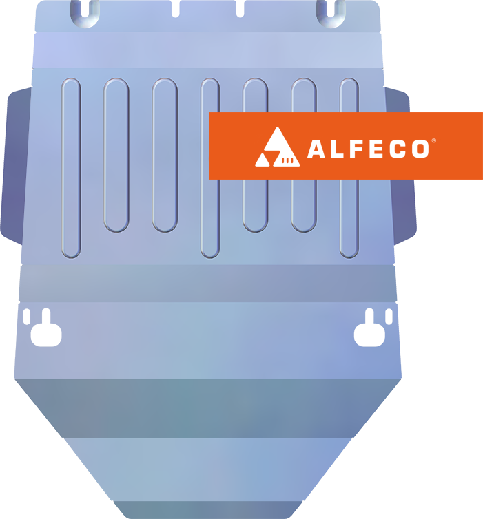 Защита алюминиевая Alfeco (4 мм) для КПП Kia Bongo III 4WD 2004-2026. Артикул ALF.11.29.2AL4