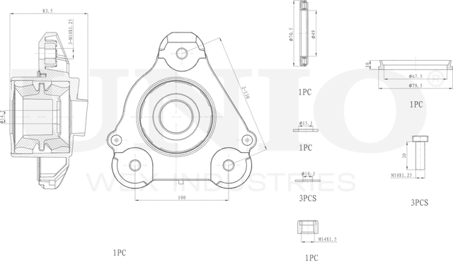 Опора амортизационной стойки (Unio). Артикул RMP-13073