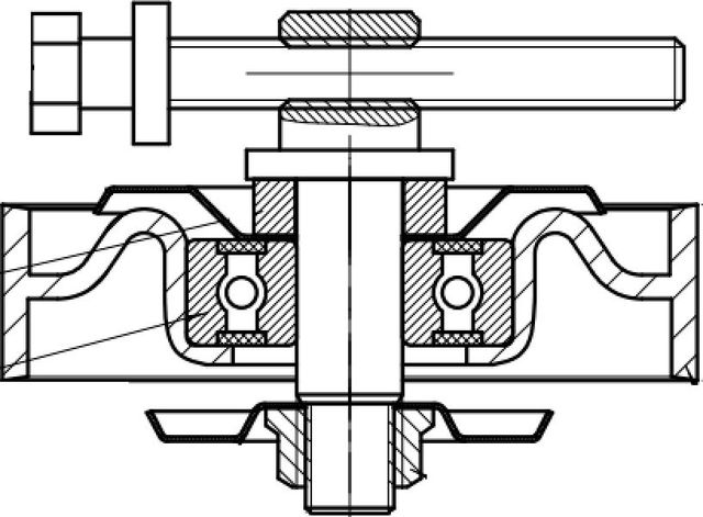 Натяжной ролик (натяжитель) приводного клинового зубчатого ремня Trialli. Артикул CM 5941