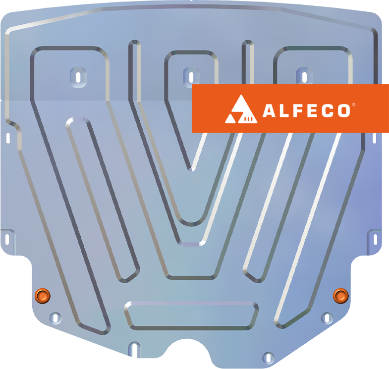 Защита алюминиевая Alfeco (4мм) для картера и КПП GAC GS3 2024-2026. Артикул ALF.49.06 AL4