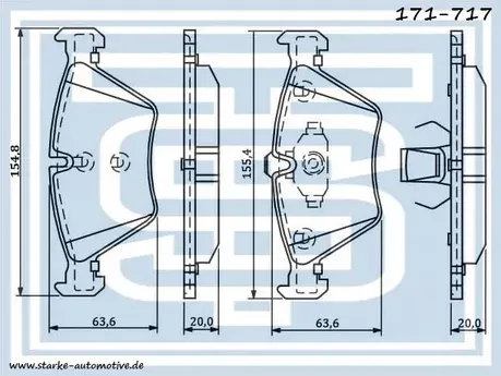 Колодки тормозные перед (Starke). Артикул 171717