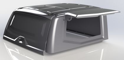 Крыша (кунг) на кузов АВС-Дизайн для УАЗ Pickup 2015-2024 с двойной кабиной. Экспедиционная, 3 двери, под покраску. Артикул ABC.UAZ.BR.09P