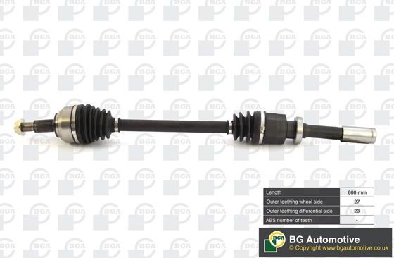 Полуось (привод в сборе, приводной вал) BGA. Артикул DS7326R