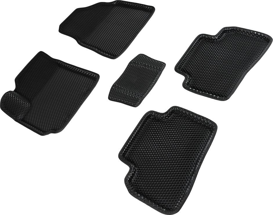 Коврики Seintex 3D EVA ромб для салона Hyundai Creta II 2021-2026 ЧЕРНЫЕ. Артикул 96499