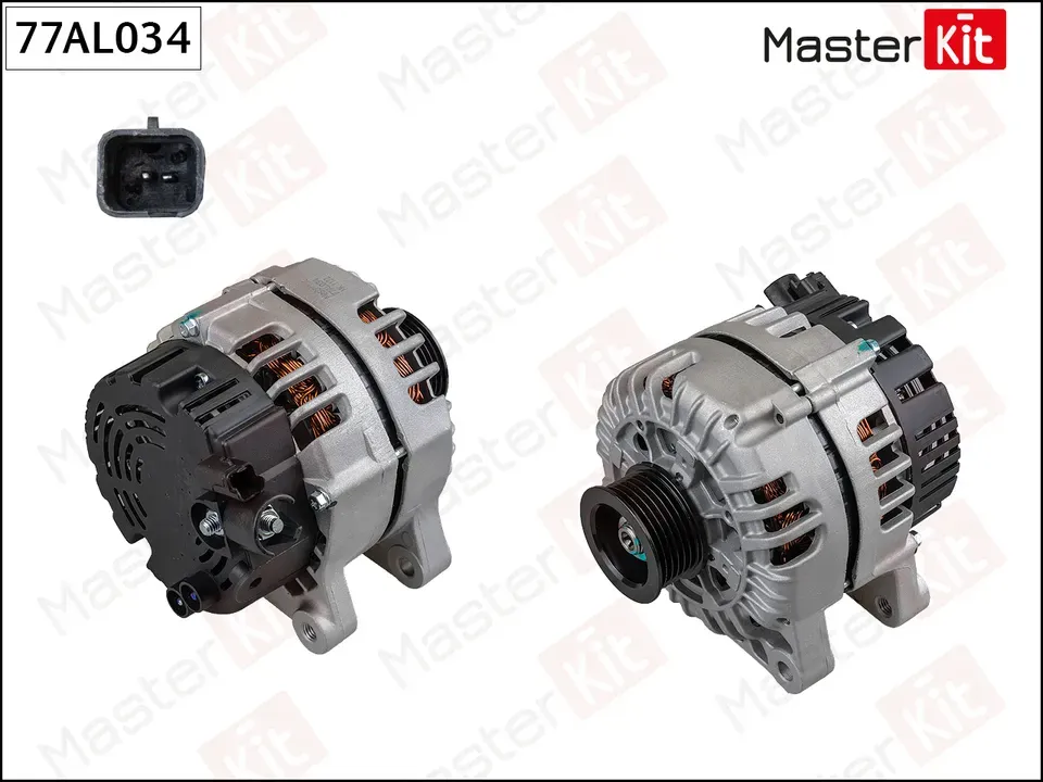 77AL034 Генератор\ CITROEN C4  PEUGEOT 307/407 1.4-2.0 (14V 120A) (Master KIT) Master KIT. Артикул 77al034