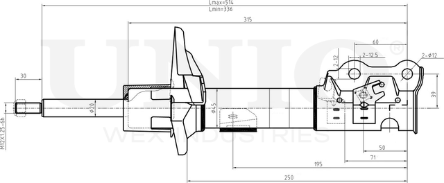Амортизатор подвески (Unio). Артикул SAB-10232