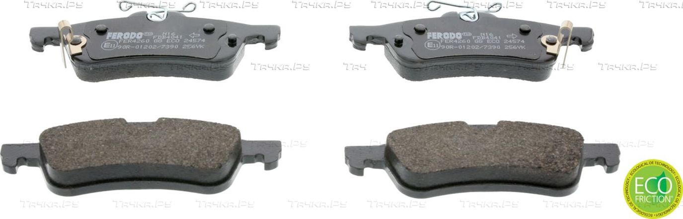 Тормозные колодки Ferodo Premier Eco Friction задние для Toyota Yaris XP150 2018-2017. Артикул FDB4041