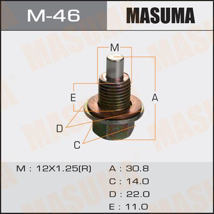 Сливная пробка масляного поддона двигателя Masuma для Nissan NV200 2010-2024. Артикул M-46