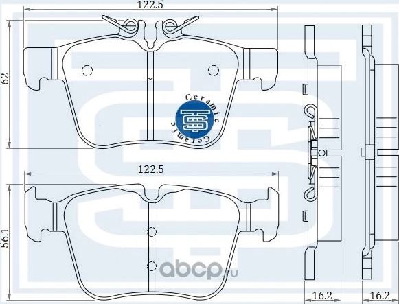Колодки тормозные задние, Ceramic (Starke). Артикул 172621