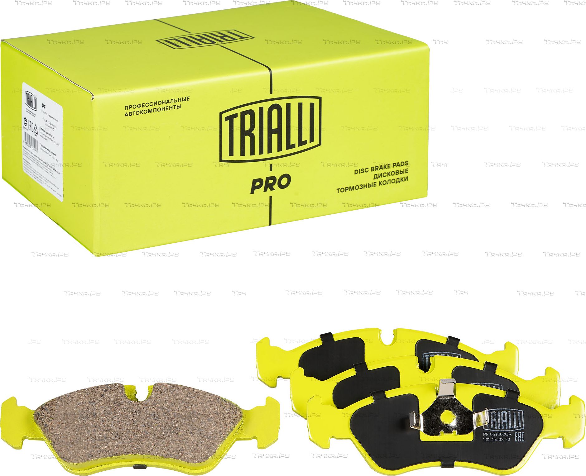 Тормозные колодки Trialli (Керамика) передние для Opel Kadett E 1984-1993. Артикул PF 051202CR