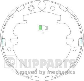 Тормозные колодки (стояночная тормозная система) Nipparts. Артикул N3502083