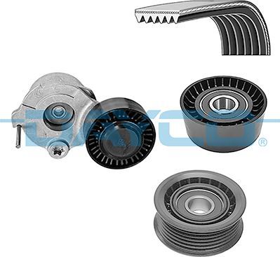 Приводной ремень поликлиновой с роликами (комплект) Dayco для Audi Q5 I (8R) 2008-2017. Артикул KPV444